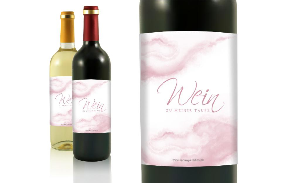 Flaschenetikett Taufe Magischer Nebel