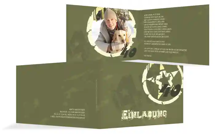 Einladungskarte zum Geburtstag star style 40 Foto