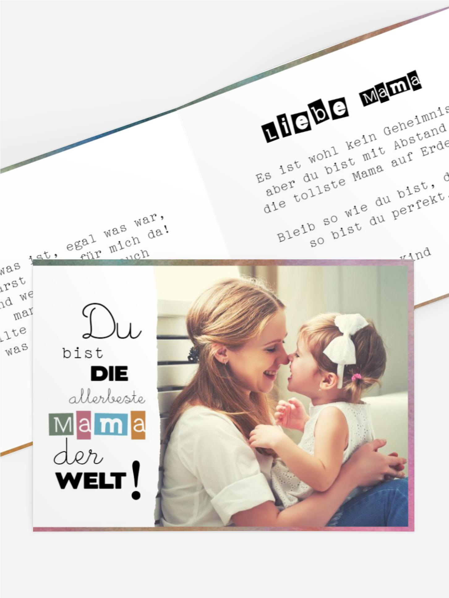 Grußkarte zum Muttertag Farbenfroh