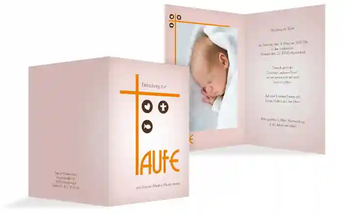 Einladung zur Taufe Taufkreuz