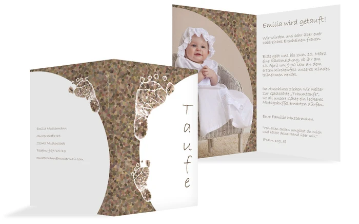 Taufkarte Erste Schritte