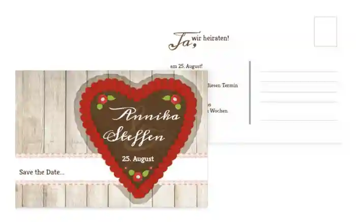 Save the Date Karte zur Hochzeit München