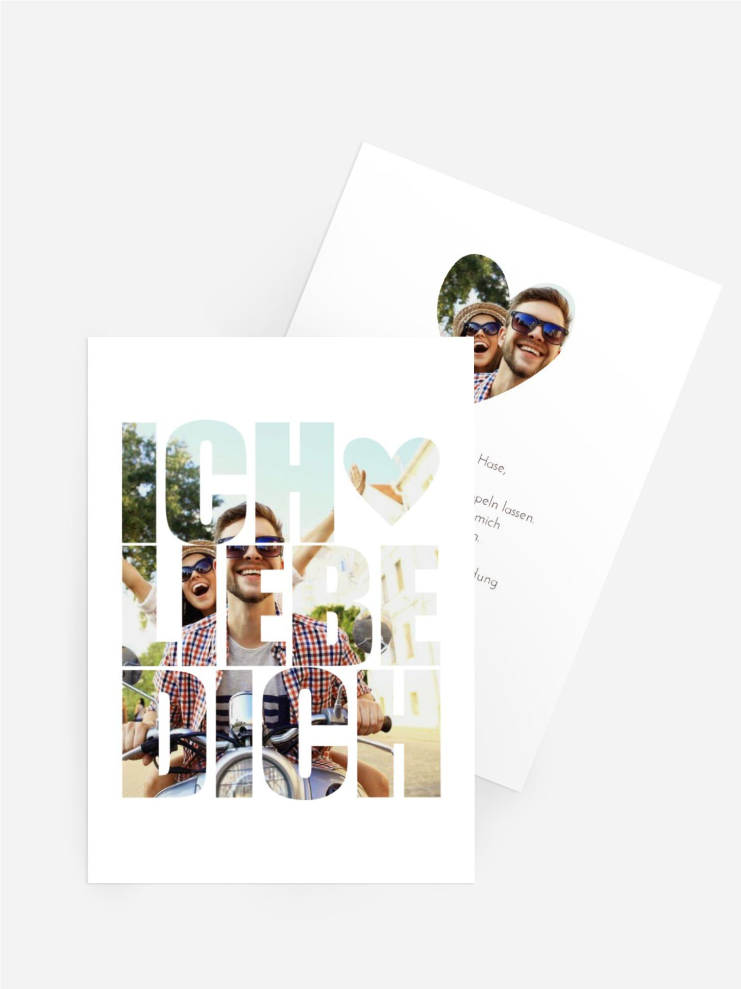 Valentinskarte Foto-Erklärung