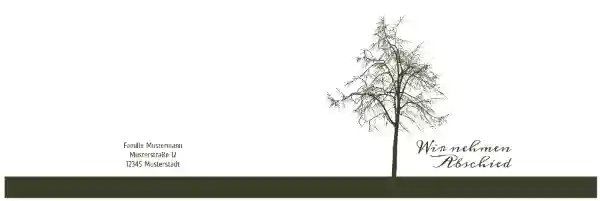 Trauerkarte Tree quer