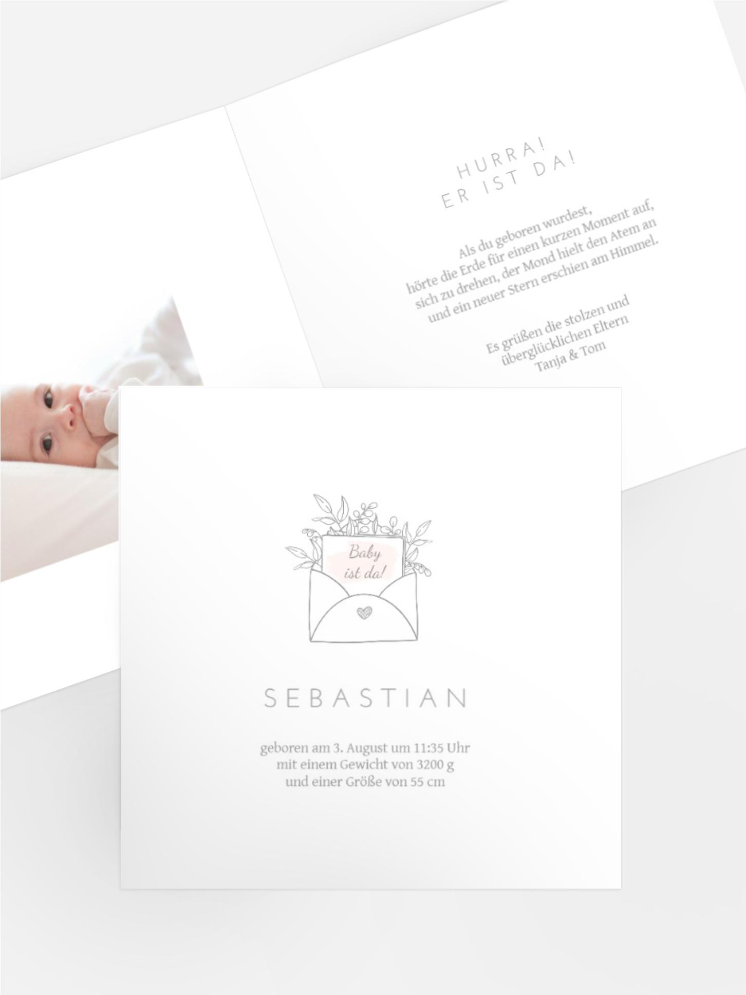Geburtskarte Babypost