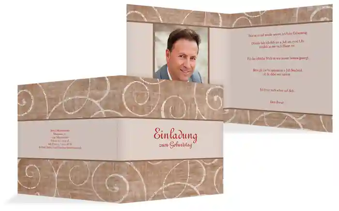 Geburtstagseinladungskarte Elegant Foto