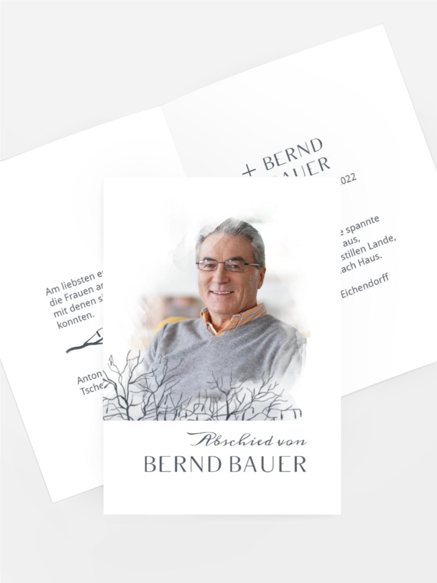 Sterbebilder Weinender Baum