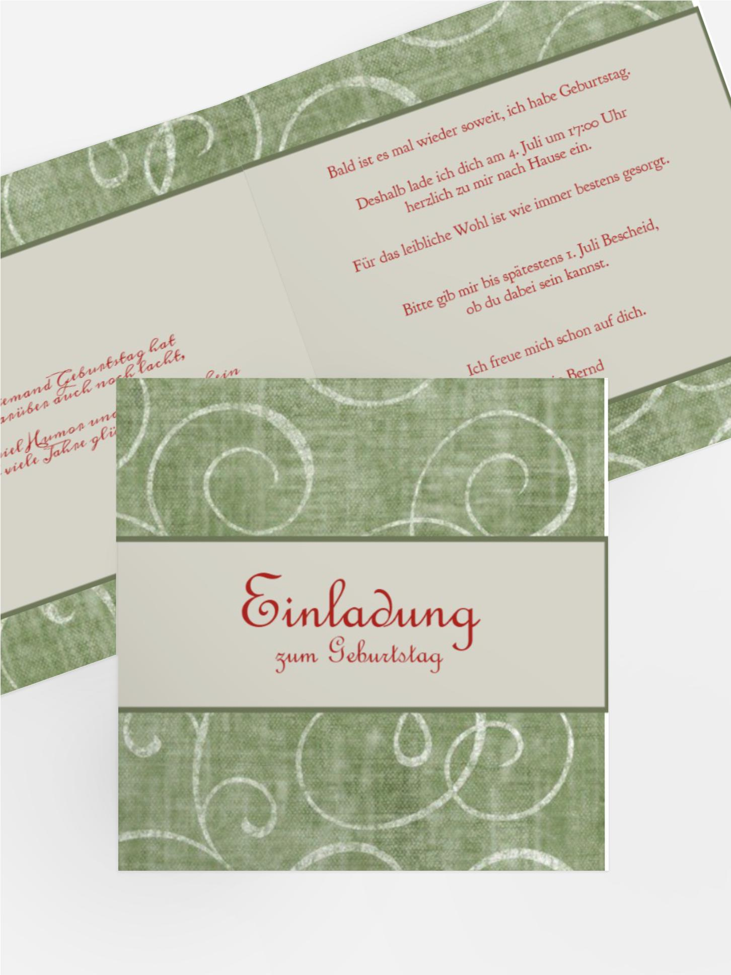 Geburtstagseinladungskarte Elegant