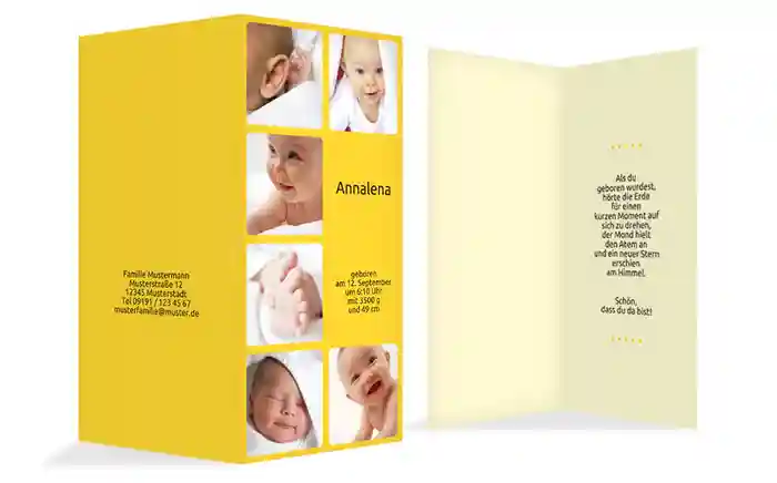 Karte zur Geburt Album