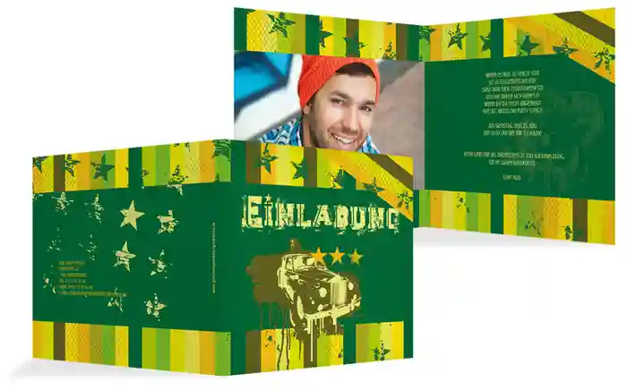 Einladungskarte Jugendliche American Style Foto