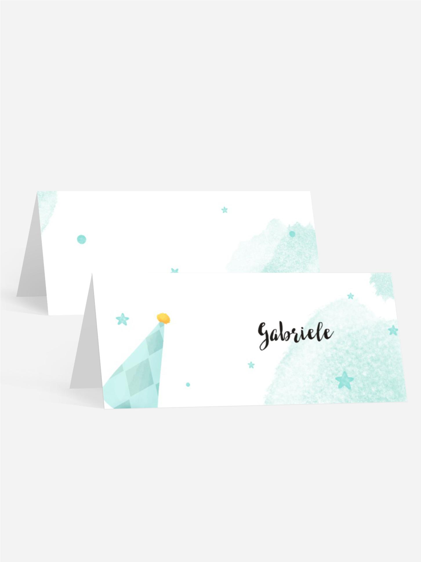 Tischkarte Geburtstag Zirkus-Ferkel