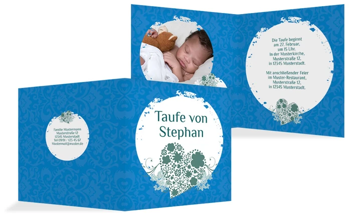 Taufe Dankeskarte Kreise