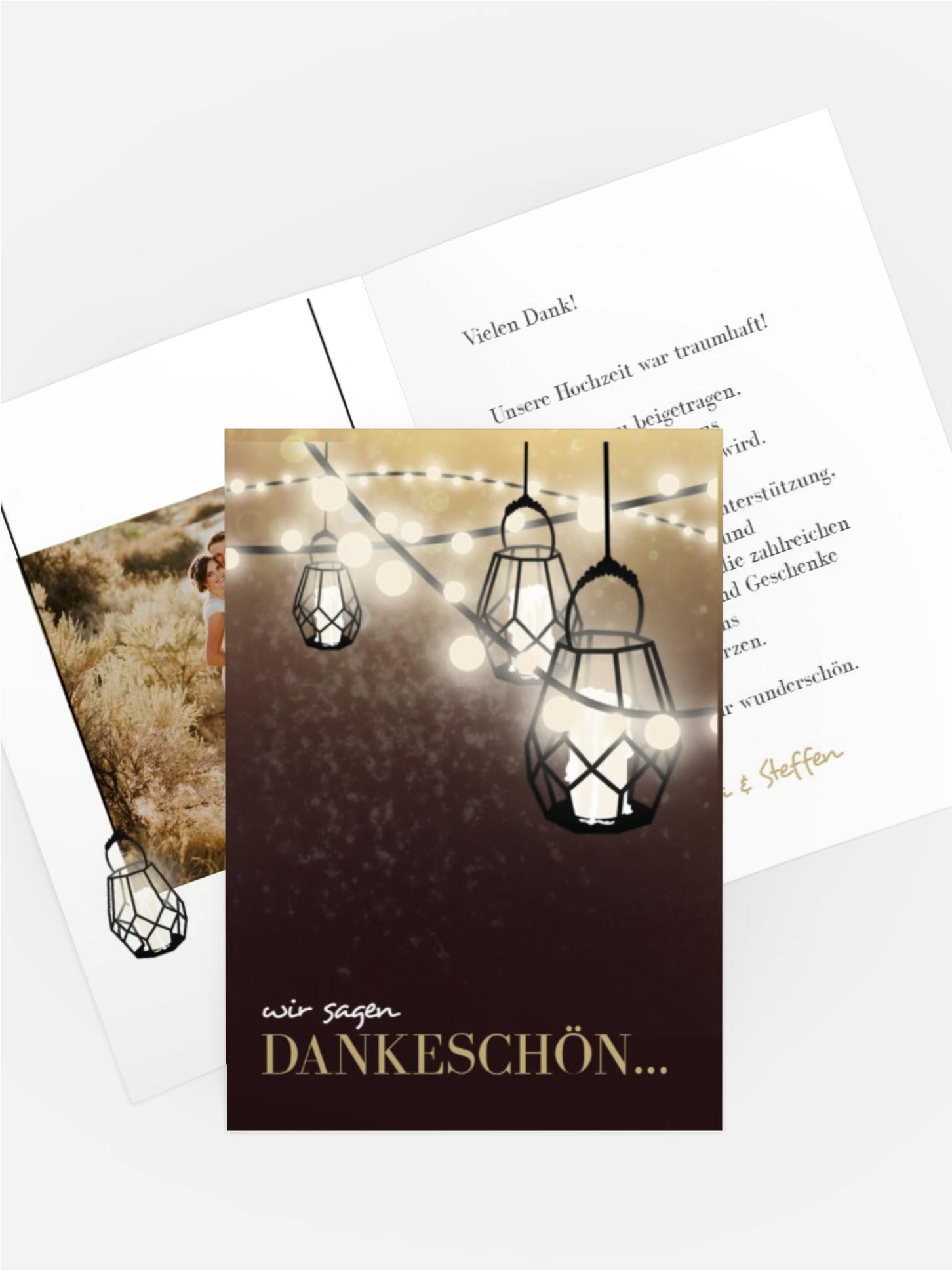 Hochzeit Danksagung Vintage Laterne