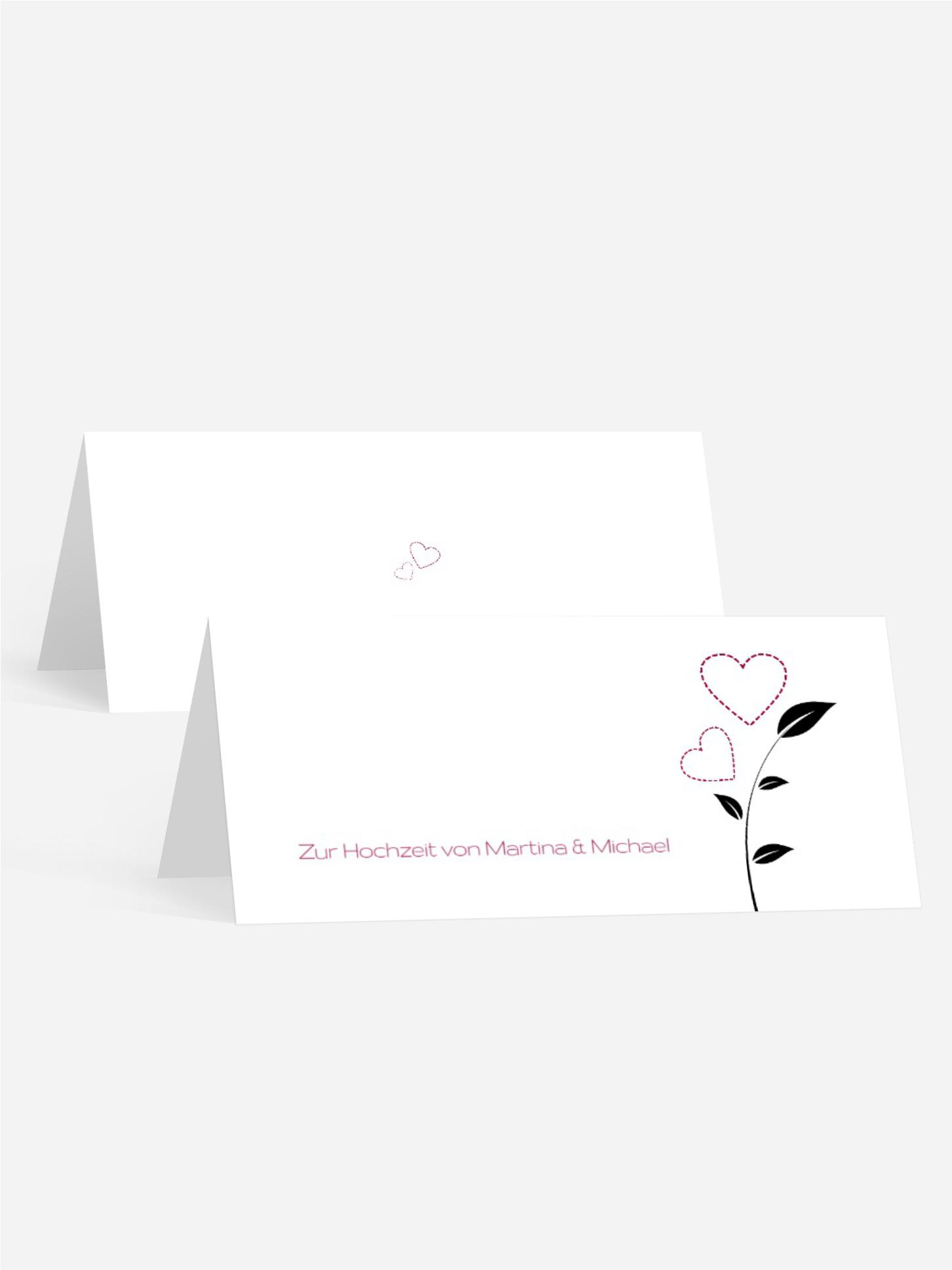 Tischkarte Herzblume
