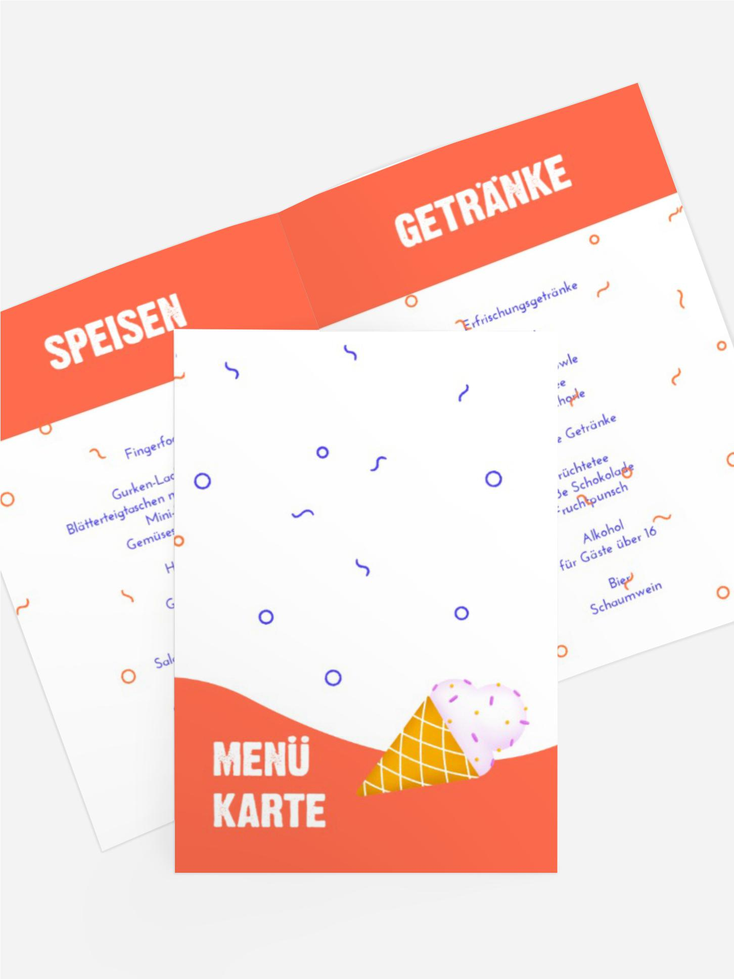 Menükarte Jugendliche Geburtstag Die Jungfernparty beginnt