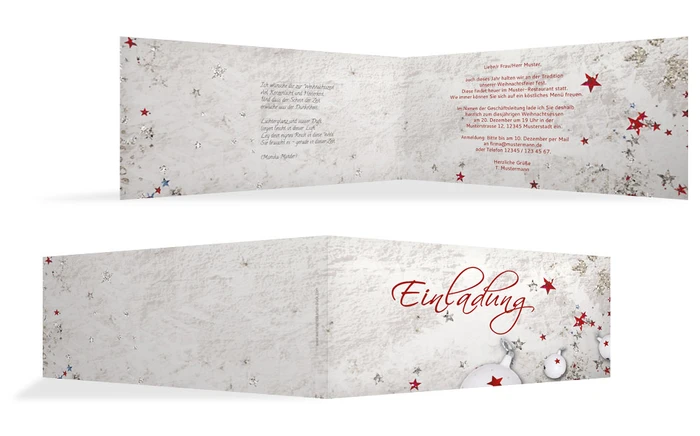 Weihnachtseinladung Geschäftlich Sternenstaub