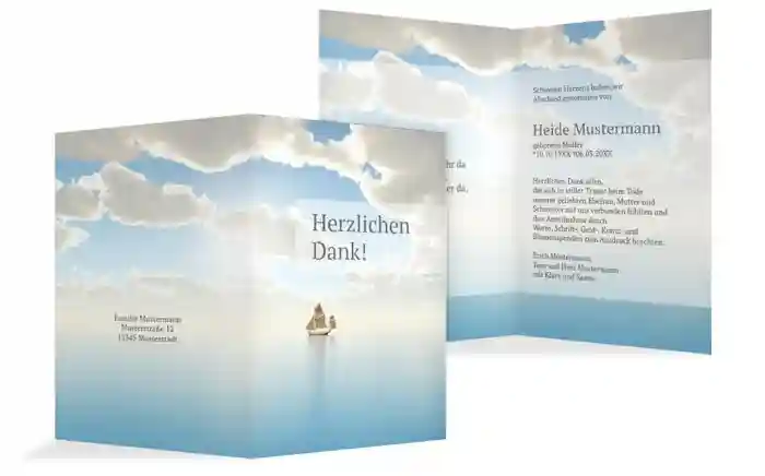 Dankeskarte Schiff hoch Dankeskarte Schiff hoch