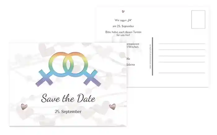 Save the Date Im Zeichen der Liebe - Frauen
