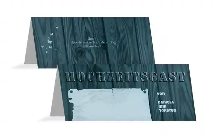 Tischkarte Steckbrief