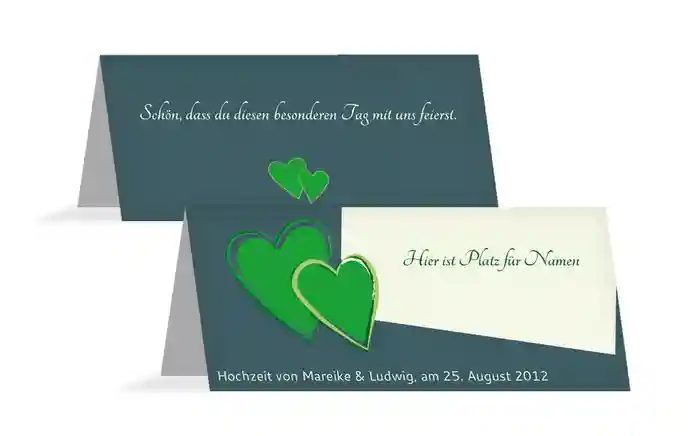 Tischkarte Eheglück