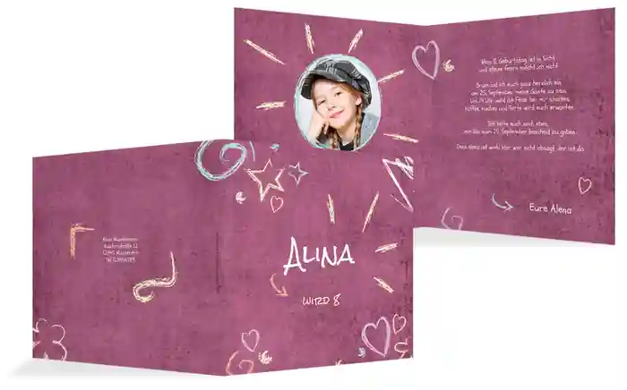 Einladung zum Geburtstag Tafelspaß Foto