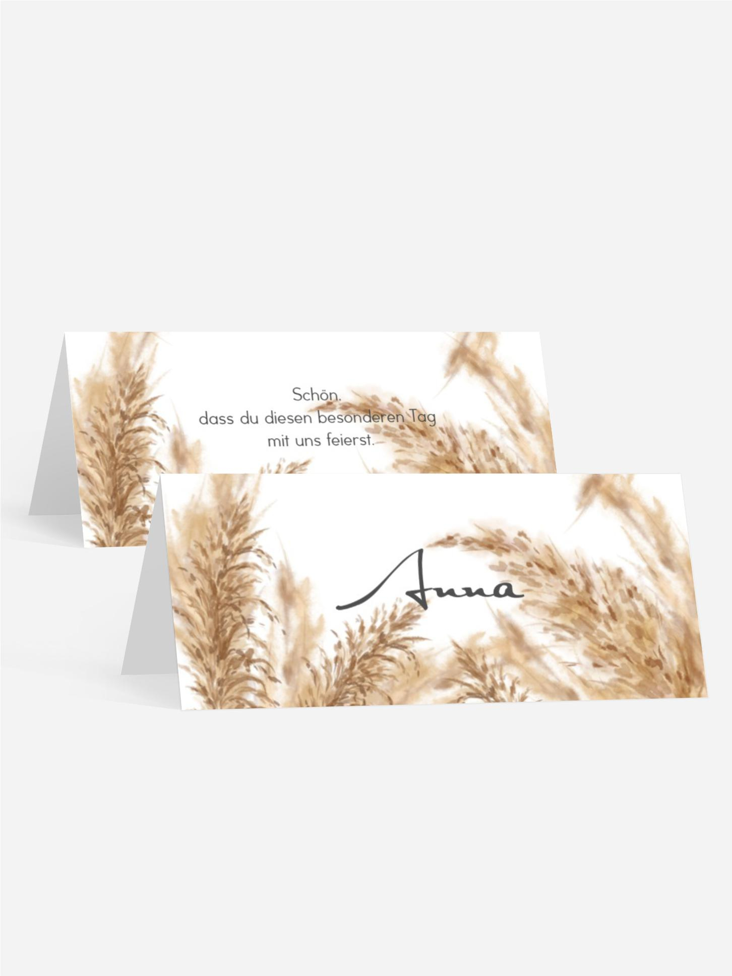 Tischkarte Kornfeldliebe