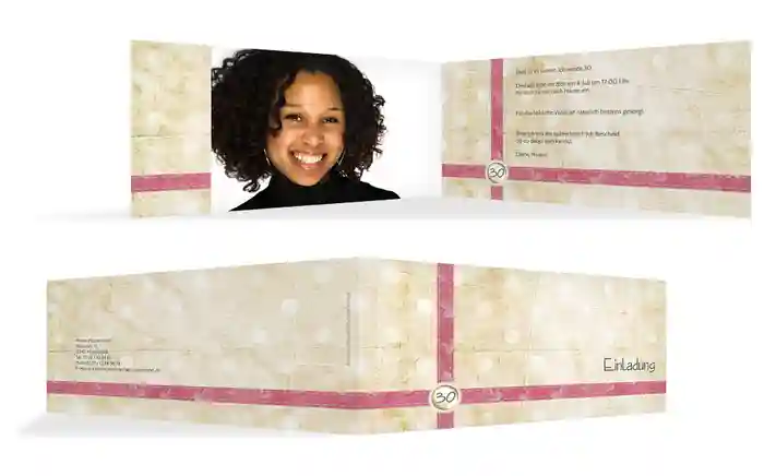 Einladung zum 30. Geburtstag Pünktchen Foto