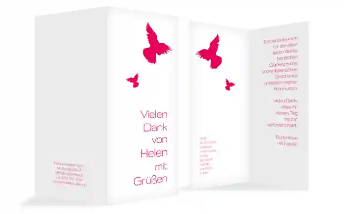 Kommunion Dankeskarte Taube