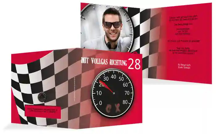 Einladungskarte Geburtstag Vollgas Einladungskarte Geburtstag Vollgas