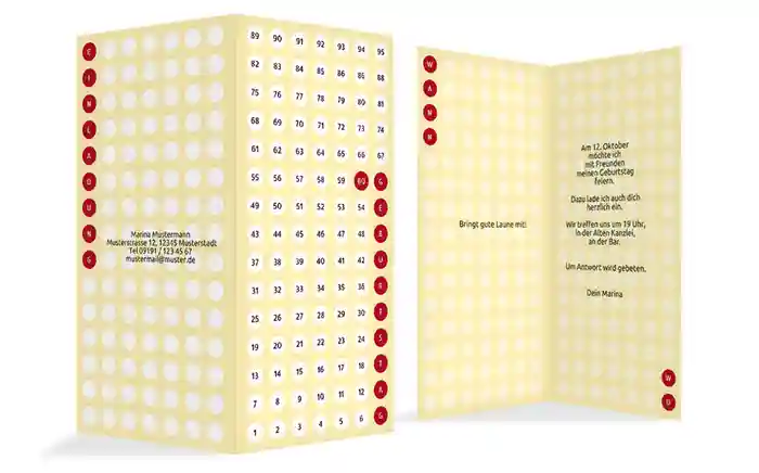 Geburtstagskarte Zahlenspiel 60