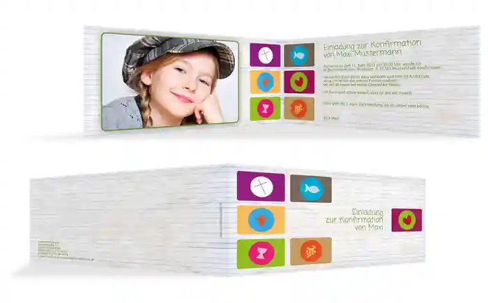 Einladung Konfirmation buttons