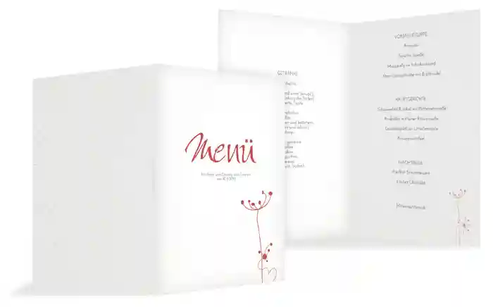 Menükarte abstrakte Blumen