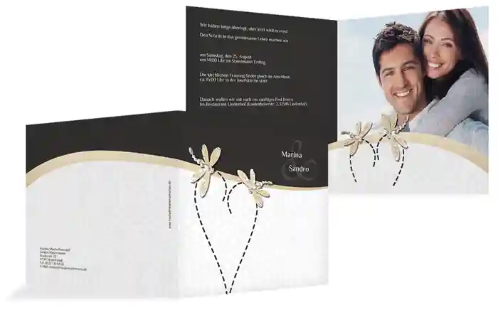 Einladungskarte Hochzeit Unzertrennlich