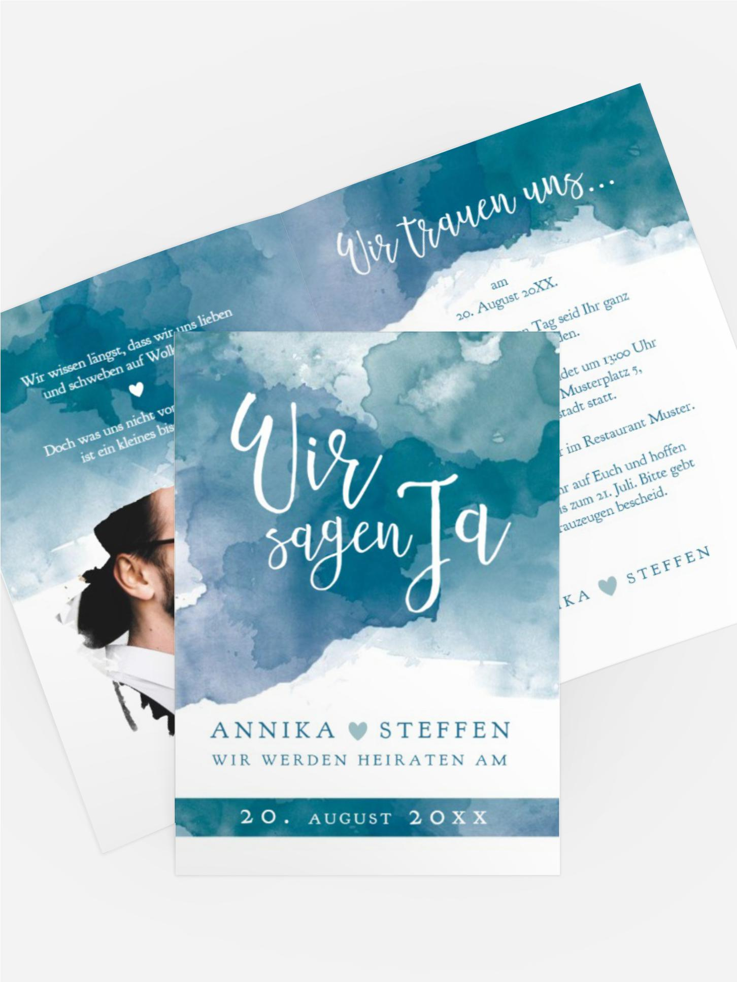Hochzeitseinladung Aquarell