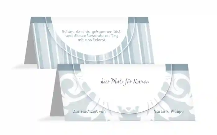 Tischkarte Streifenzauber