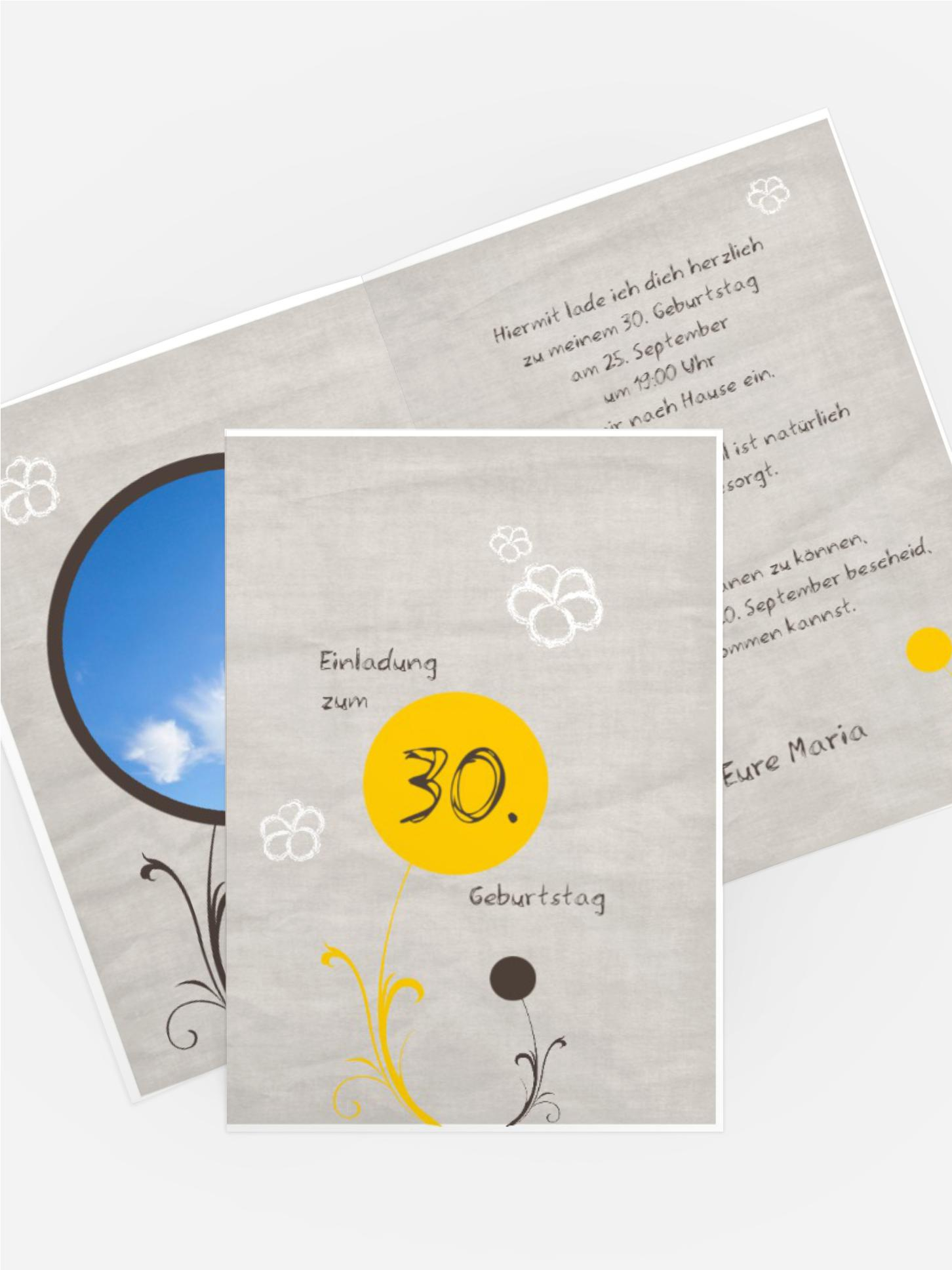 Einladungskarte Fantasyflower 30 Foto