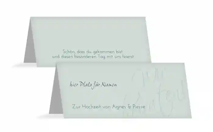 Tischkarte Liebesbotschaft