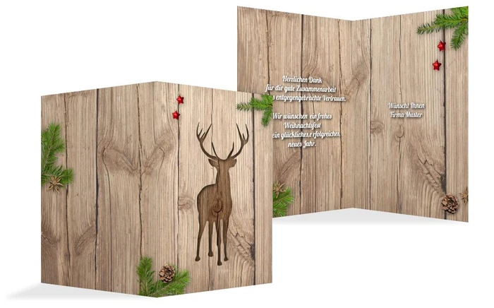 Weihnachts Grußkarte geschäftlich Holztisch Weihnachts Grußkarte geschäftlich Holztisch