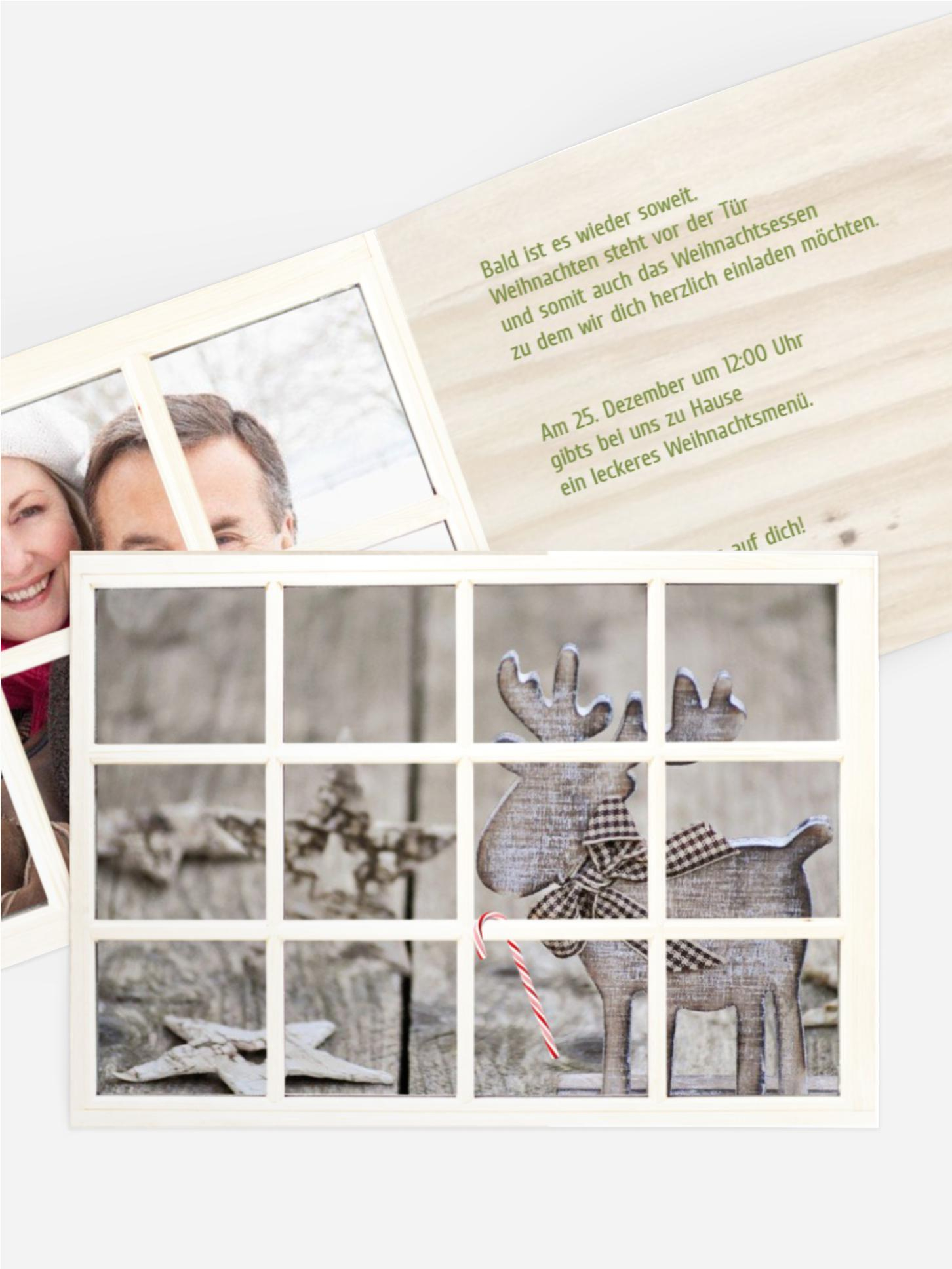 Weihnachtseinladung Privat Holzelch
