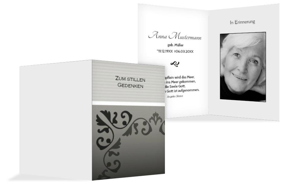 Sterbebildkarte Briefpapier