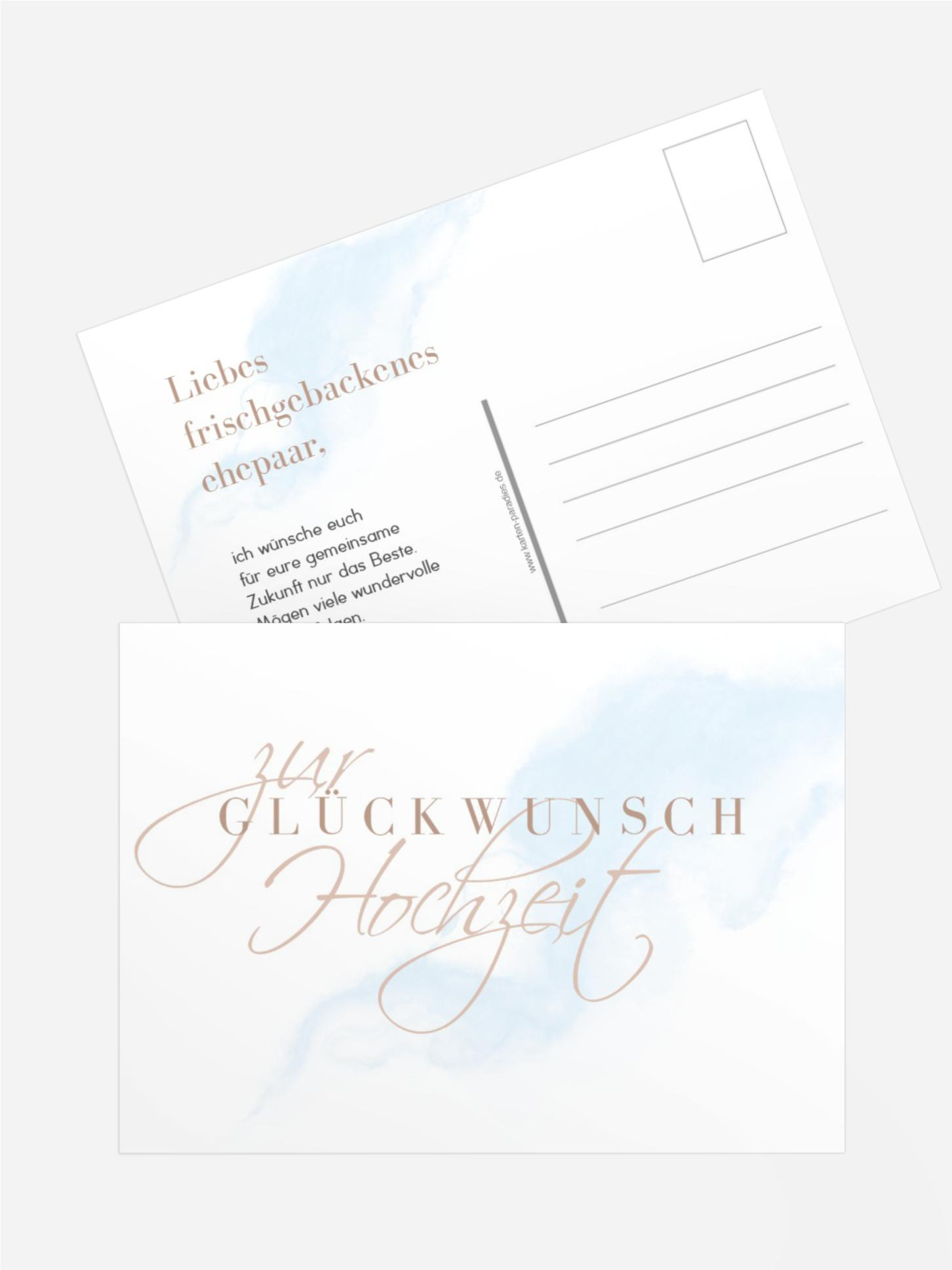 Glückwunschkarte zur Hochzeit Wolkig schön Glückwunschkarte zur Hochzeit Wolkig schön
