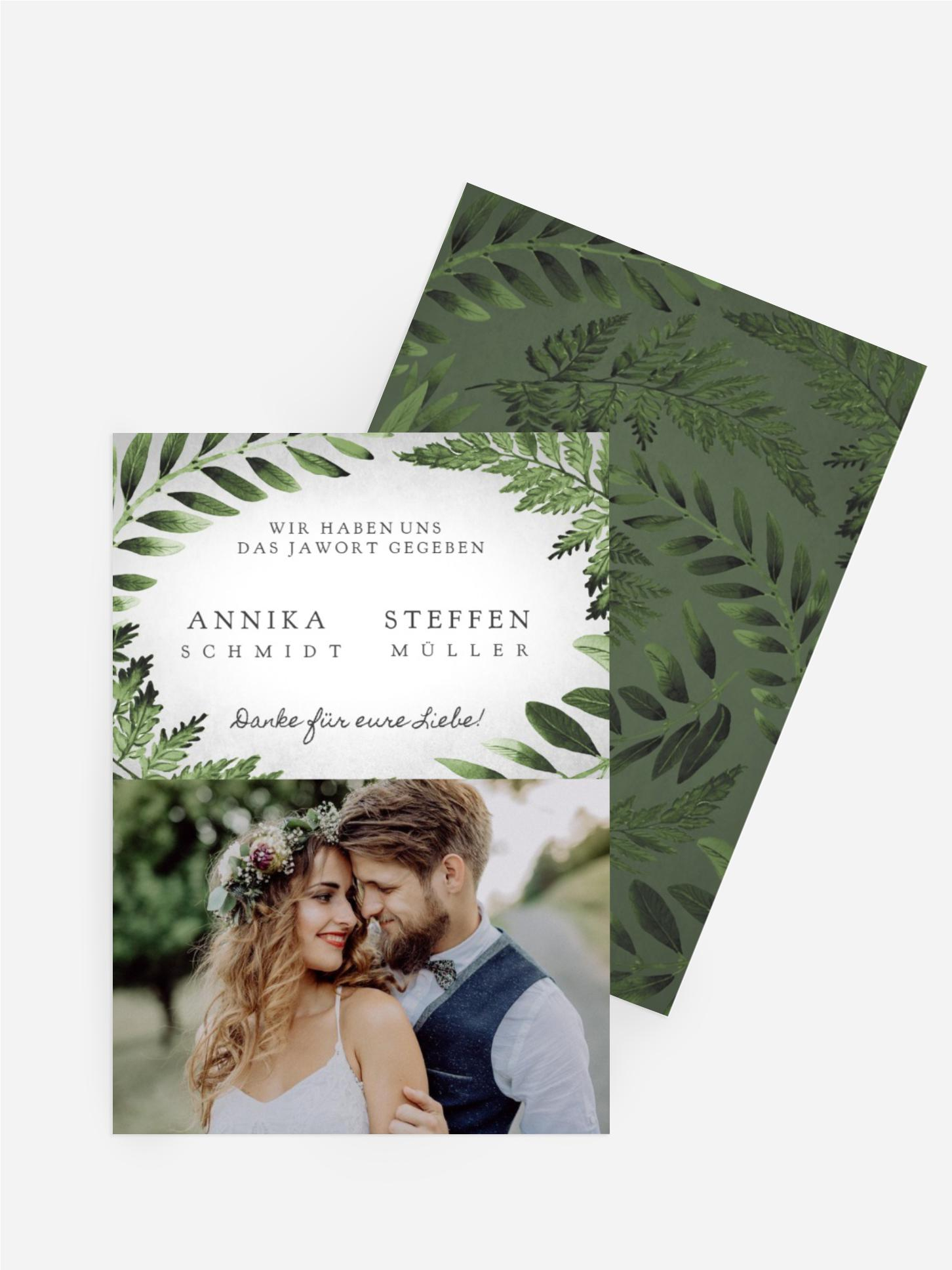 Dankeskarte Blätterwerk