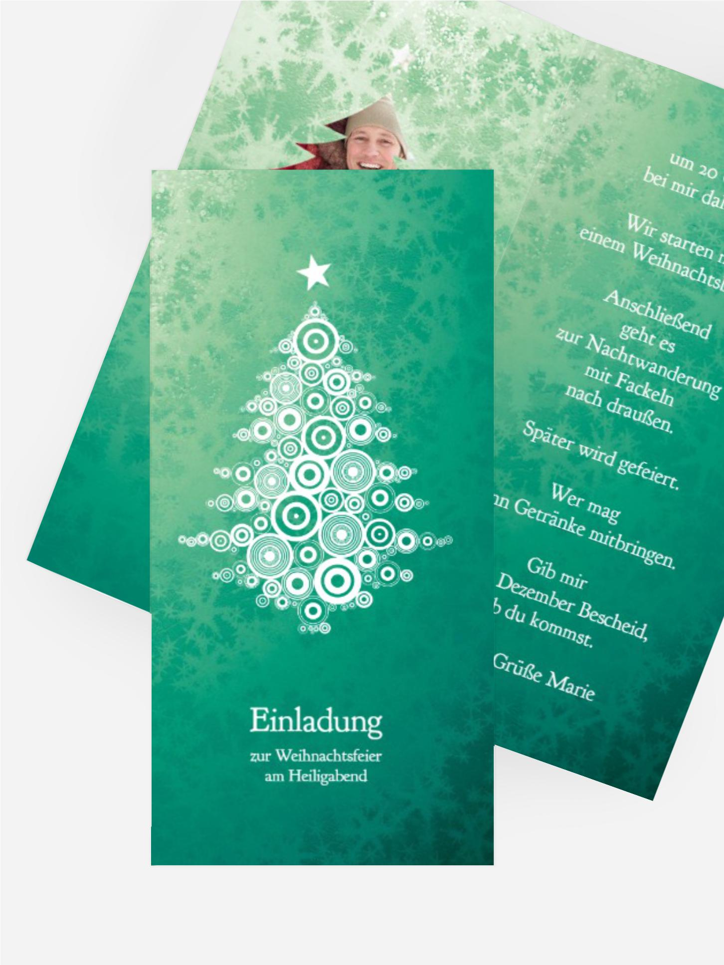 Einladungskarte Weihnachten Privat Eis