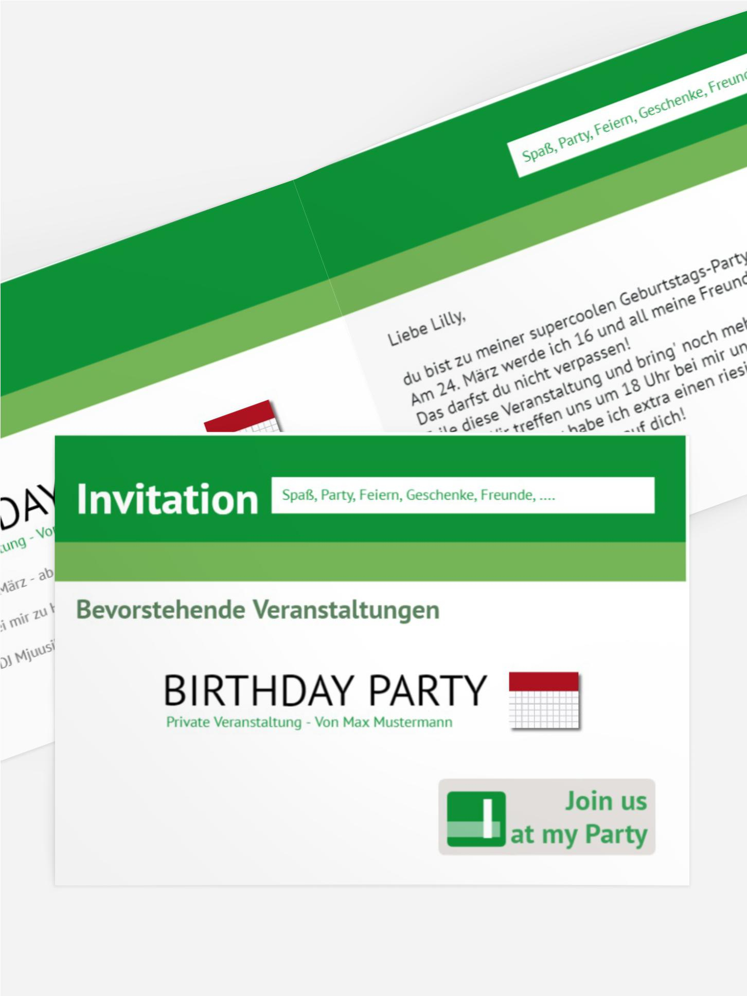 Geburtstagseinladung Gefällt mir!