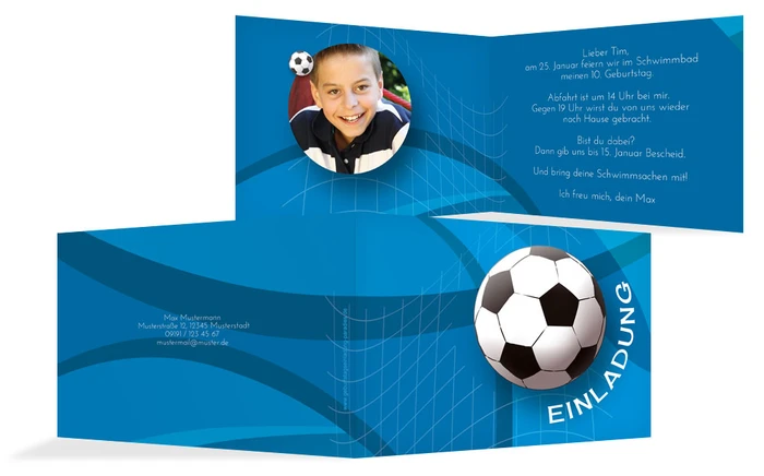 Geburtstagseinladung Fussball Foto