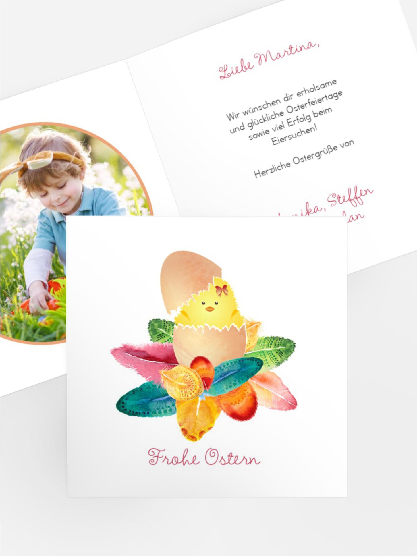 Osterkarte Osterküken