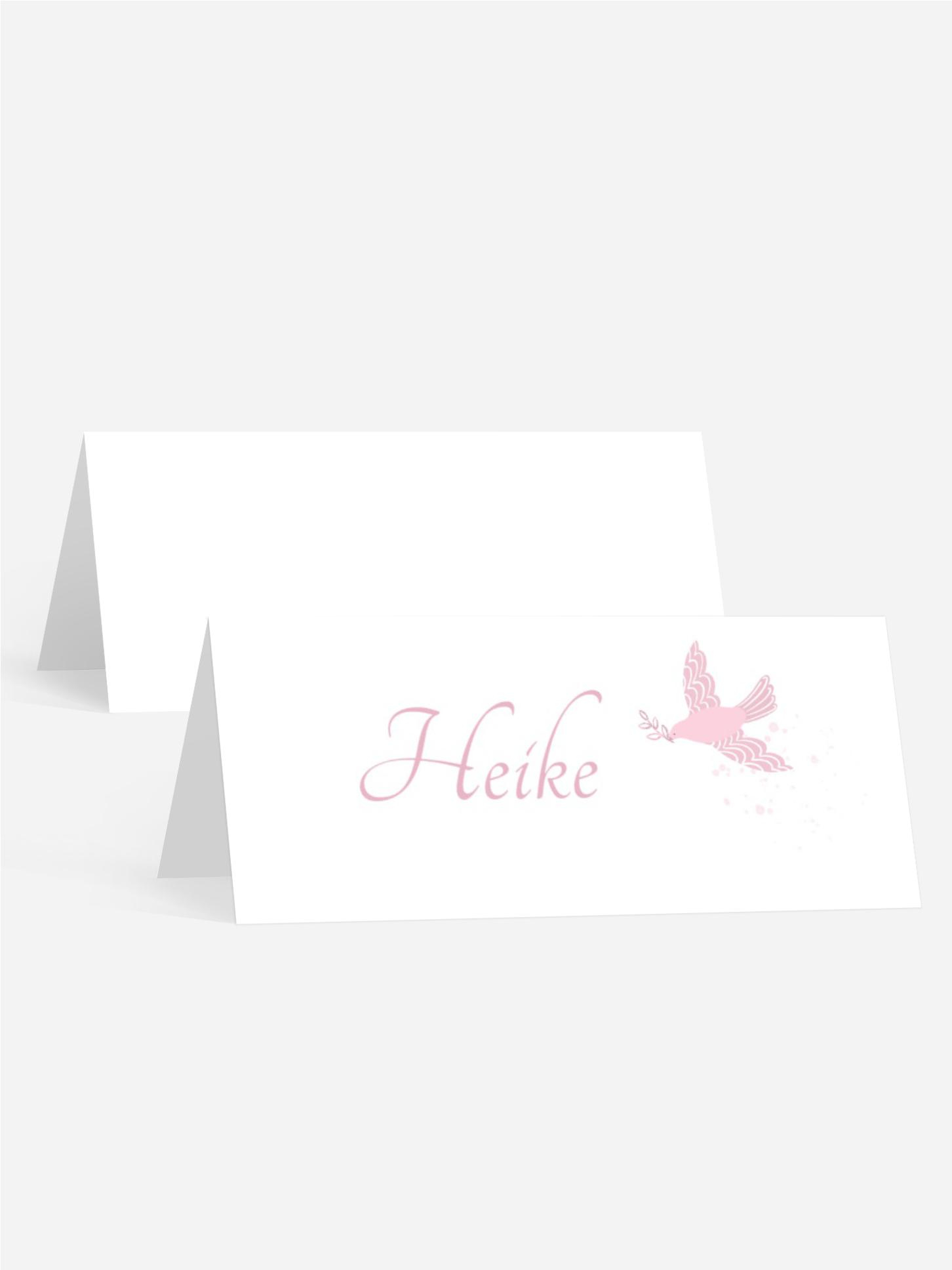 Tischkarte Konfirmation Vögel im Flug