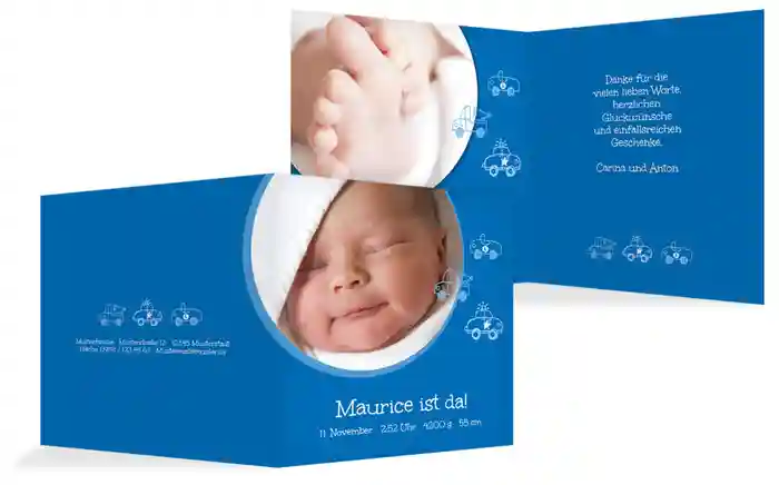Karte zur Geburt Mobil