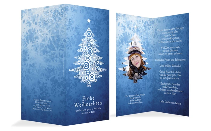 Grußkarte Weihnachten Privat Eis