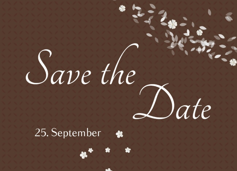 Save the Date Karte romantic flower